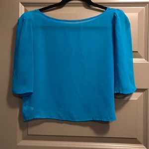 American Apparel chiffon 3/4 sleeves sheer blouse